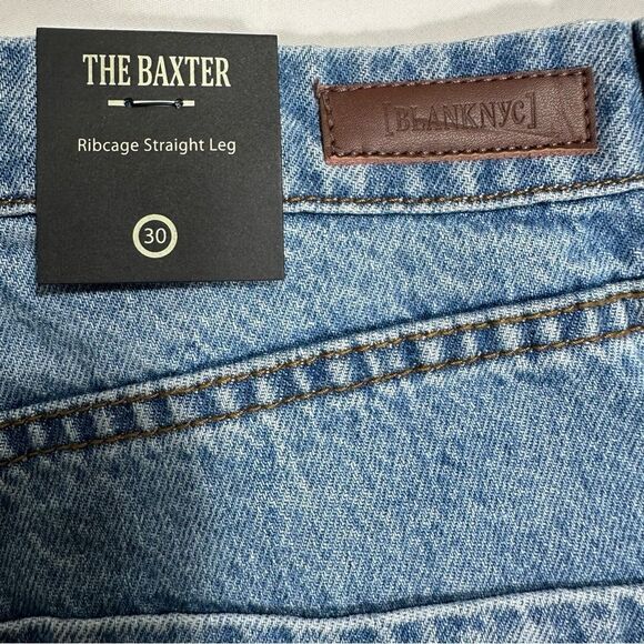 Blank NYC Womens Jeans 30 The Baxter Ribcage Straight Leg High Rise Button Fly - Picture 11 of 14